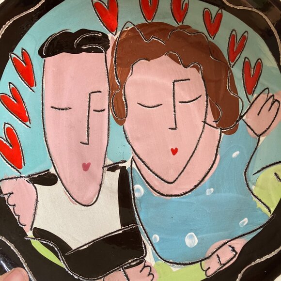 Vintage Sandra Magsamen Ceramic Plate 10" - Picture 4 of 4